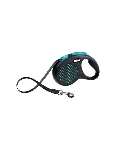 FLEXI Vodítko Design S  5m nebesky modré