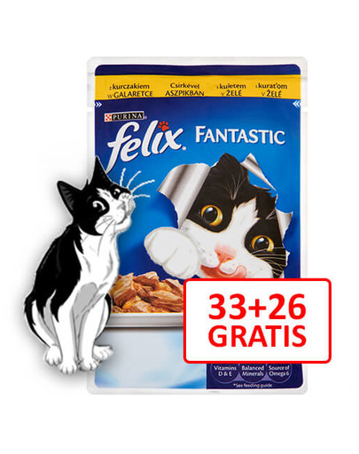 FELIX Fantastic Kuřecí 100g 33 + 26 Zdarma