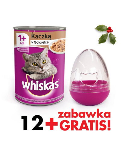 WHISKAS Puszka z kaczką w galaretce 400 g x12