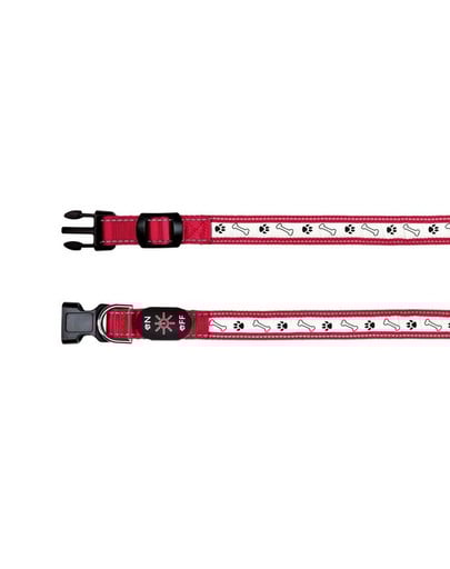 TRIXIE Obojek USB svítící S–M: 30–40 cm/25 mm, červený