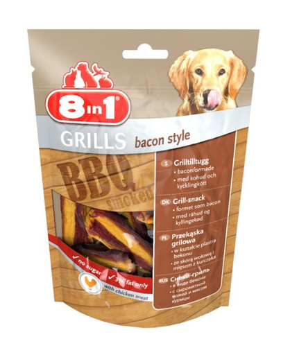 8IN1 Pamlsek grills bacon style 80 g