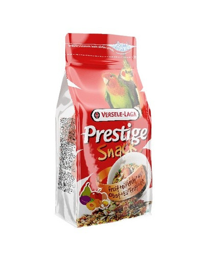 VERSELE-LAGA Prestige Snack Parakeets 125 g - Pamlsek s piškotami a ovocem pro střední papoušky
