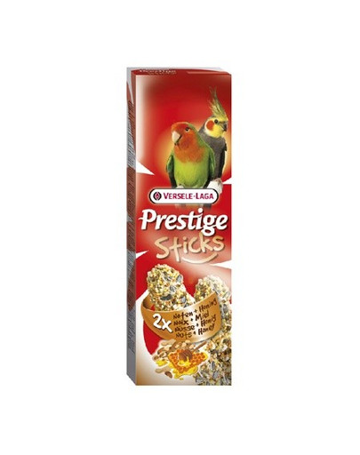 VERSELE-LAGA Prestige Sticks Big Parakeets Nuts&Honey 140 g - ořech a med pro střední papoušky