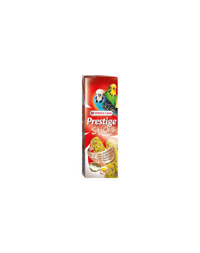 VERSELE-LAGA Prestige Sticks Budgies Eggs&Oystershells 60 g - jablko a vápník