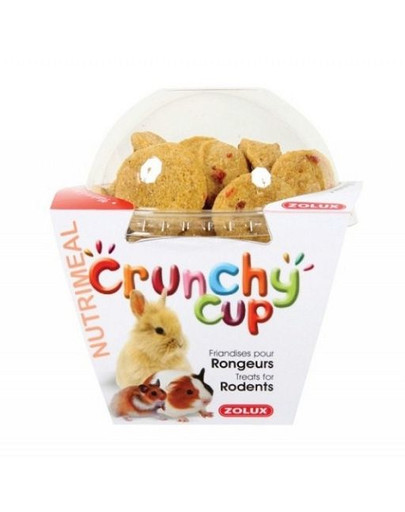 ZOLUX Crunchy Cup Candy Pamlsky pro hlodavce přírodní s mrkví 200 g
