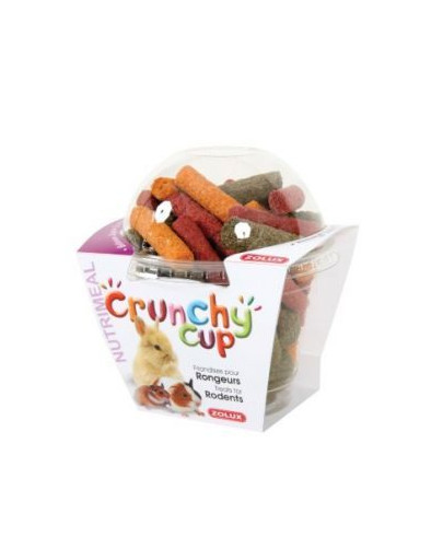 ZOLUX Crunchy Cup Sticks Pamlsky pro hlodavce vojtěška/mrkev/řepa 180 g