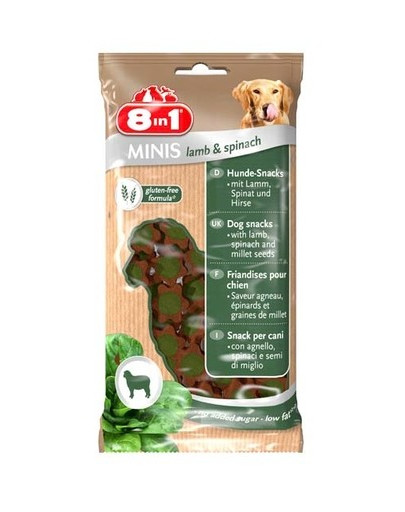 8IN1 Pamlsek Minis Lamb & Spinach 100 g