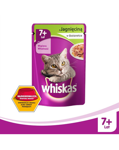WHISKASsenior jehněčí v želé 100 g x 18 + 6 ZDARMA