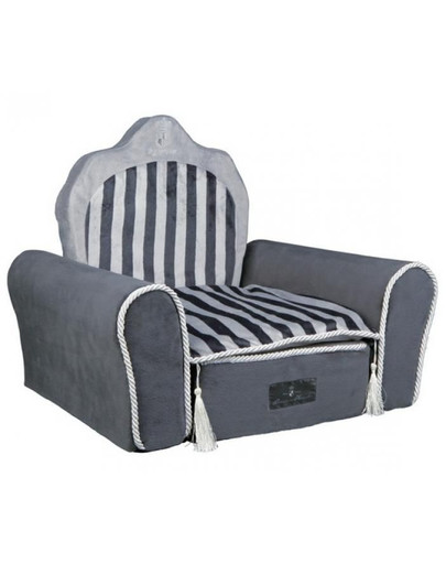 TRIXIE Plyšový trůn "My Prince" 55x44x40 cm, šedý