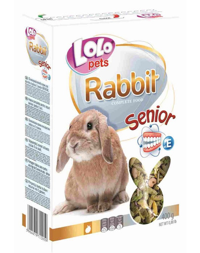 LOLO PETS krmivo pro králíka Senior 0,4kg