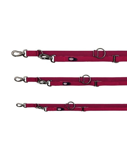 TRIXIE vodítko regulovatelné Experience, L–XL: 2.00 M/25 mm, vínové