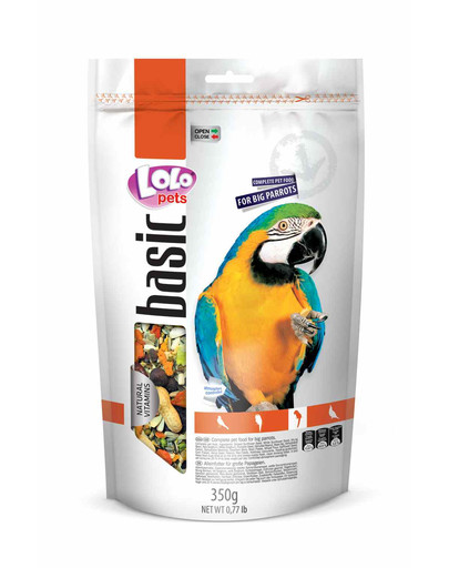 LOLO PETS Krmivo pro velké papoušky 0,35 kg