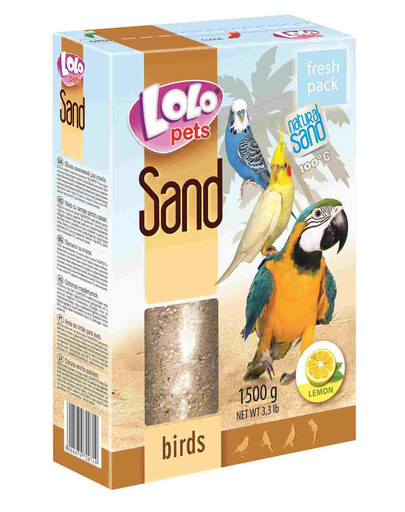 LOLO PETS Písek pro ptáky - citrónový 1.5 kg