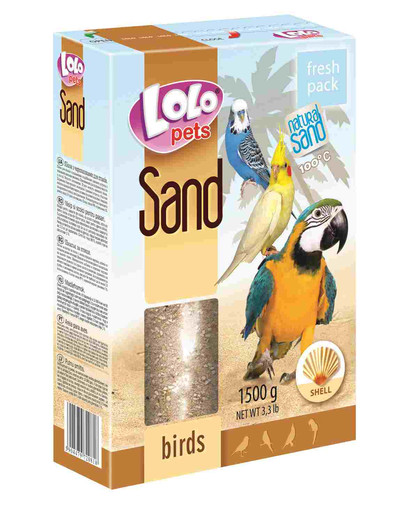 LOLO PETS Písek pro ptáky -Mušle 1.5 kg