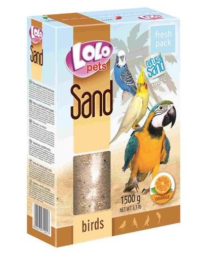 LOLO PETS Písek pro ptáky -pomerančový 1.5 kg
