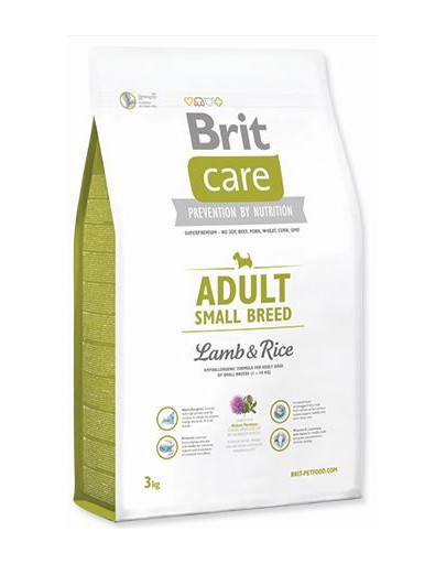 BRIT Care Dog Adult Small Breed Lamb&Rice 3kg