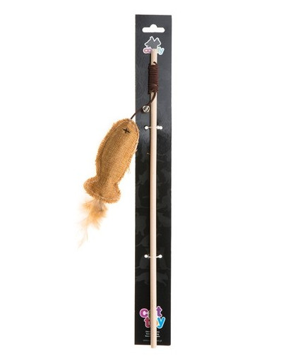 COMFY Hračka Gaia Ryba na prutu se zvonkem 40 cm