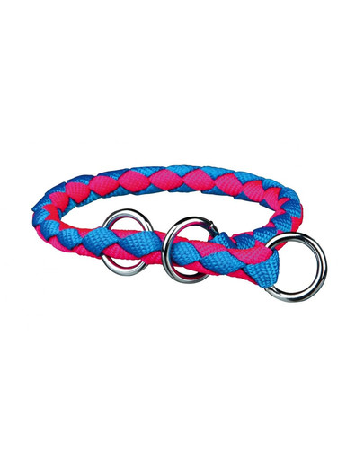 TRIXIE Obojek proti tahání Cavo, M–L: 43–51 cm/18 mm, Neon-nebesky modrý/Neon-růžový