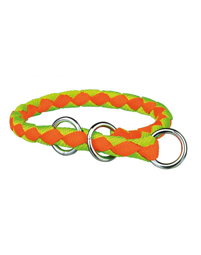 TRIXIE Obojek proti tahání Cavo, L–XL: 52–60 cm/18 mm,Neon-oranžový/Neon-Zelený