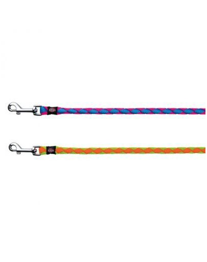 TRIXIE Smycz Cavo, L–XL: 1.00 M/18 mm, Neon-Pomarańczowy/Neon-Zielony