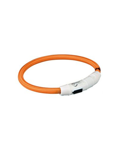 TRIXIE Svítící kroužek na krk USB, XS–S: 35 cm/O 7 mm,Oranžový