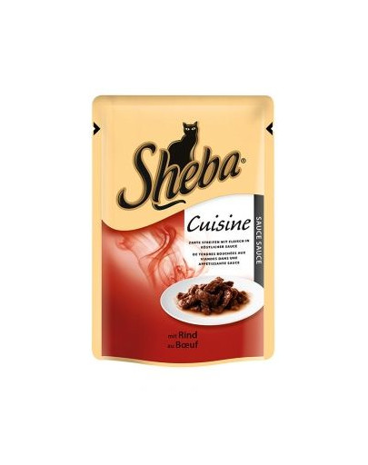 SHEBA Cuisine kapsa pro kočky hovězí ve šťávě 85g