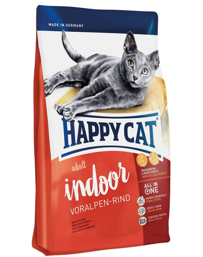 HAPPY CAT Fit & Well Indoor Adult Hovězí 4 kg