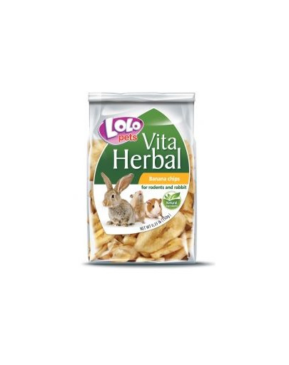 LOLO PETS Chipsy banánové pro hlodavce 150G
