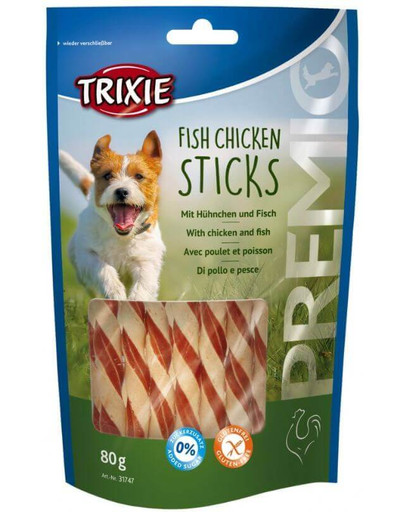 TRIXIE Tyčinky Kuřecí/Ryba Premio, 80g