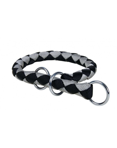 TRIXIE Obojek "Cavo", S–M: 30–36 cm/O 12 mm, černo/stříbrný