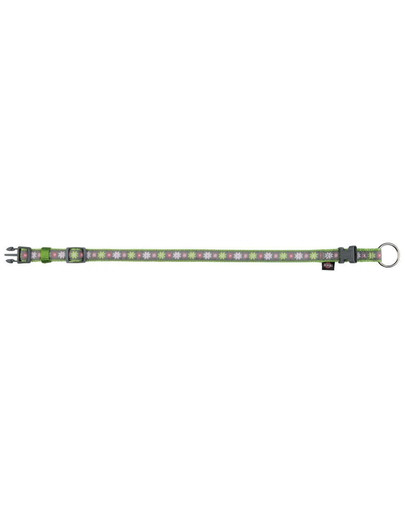 TRIXIE Obojek Modern Art Blooms, Xxs–XS: 22–35 cm/10 mm, zelené
