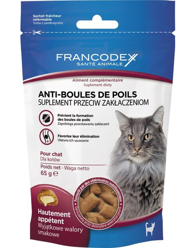 FRANCODEX Pamlsek pro kočky - HairBall pochoutka 65 g