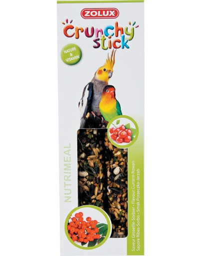 ZOLUX Crunchy Stick velké papoušky Rybíz/jeřabina 115 g