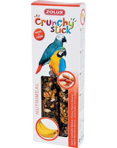 ZOLUX Crunchy Stick papoušek burák a banán 115 g