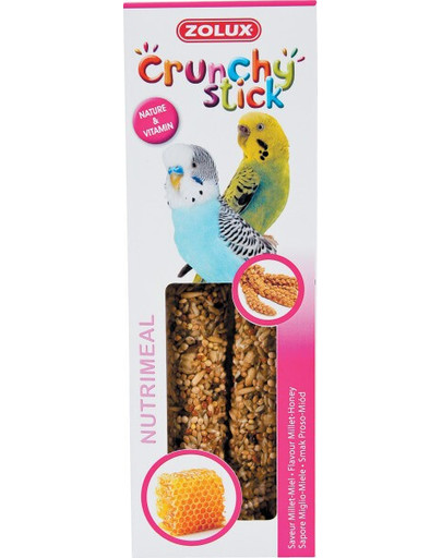 ZOLUX Crunchy Stick pro malé papoušky jáhlya med 85 g