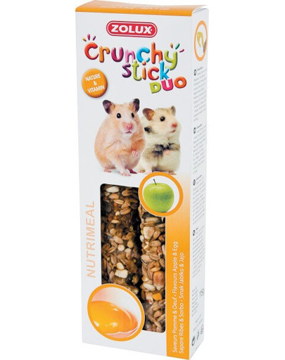 ZOLUX Crunchy Stick Křeček jablko/vejce 115 g