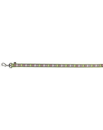 TRIXIE Vodítko Modern Art Blooms, XS–S: 1.20 M/15 mm, zelené