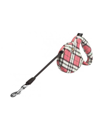 LOLO PETS ​Automatické vodítko 3M ,20 kg, Růžová Mříž,Rozm.S