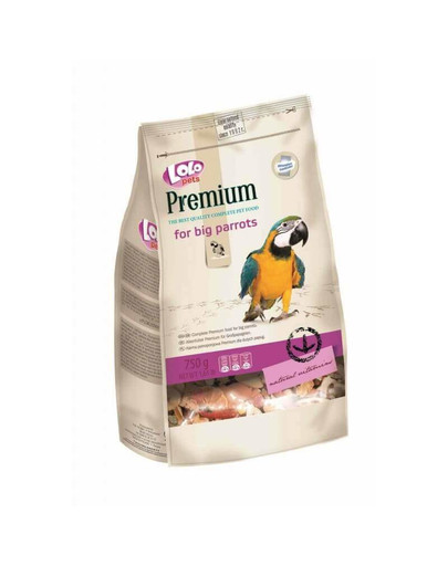 LOLO PETS Premium velký  papoušek 0,75 kg