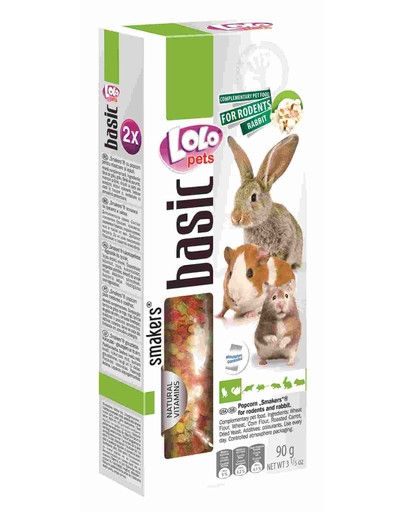 LOLO Pet Smakers pro hlodavce a králíka -Popcorn 90G