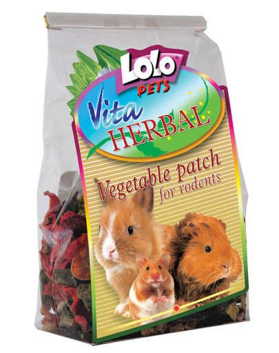 LOLO PETS Zeleninové kousky pro hlodavce 100G