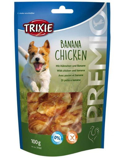 TRIXIE snack premio banán a kuřecí 100 g