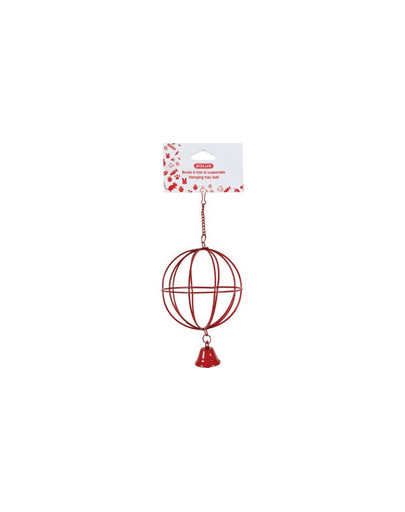 ZOLUX Kovová koule na seno na zavěšení Ø 10 cm červený