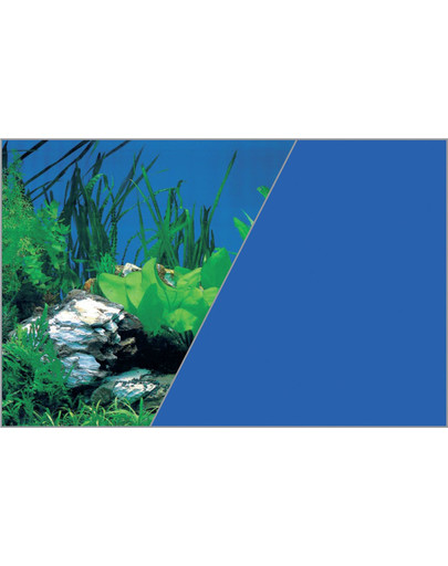 ZOLUX Pozadí do akvária oboustranné 60 x 120 cm Rostliny Skála/ modré