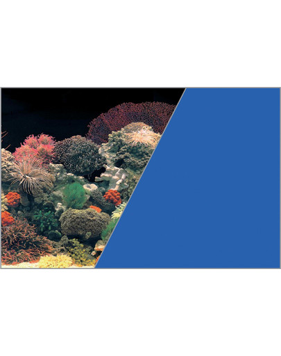 ZOLUX Pozadí do akvária oboustranné 40 cm x 15 m Korálový útes černý /modré