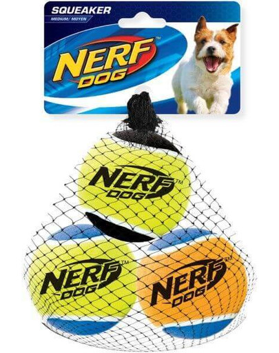 NERF pískací tenisový míč M 3ks