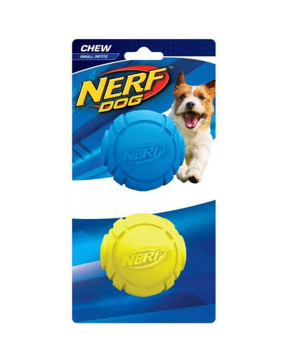 NERF Gumový rýhovaný míč S nebesky modrý/zelený 2ks