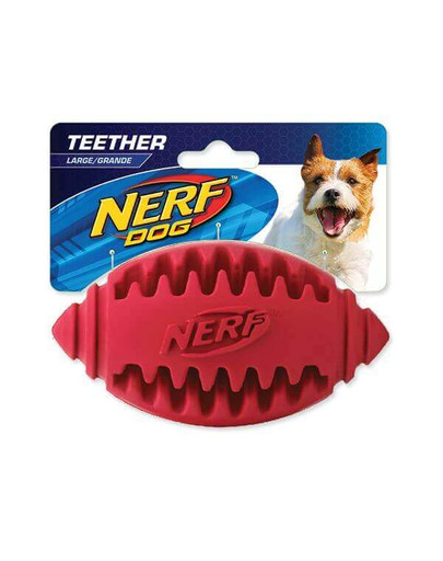 NERF Gumový míček na zubní péči  L nebesky modrý/červený