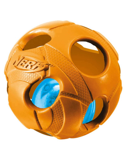 NERF pískací míč LED střední oranžový/zelený