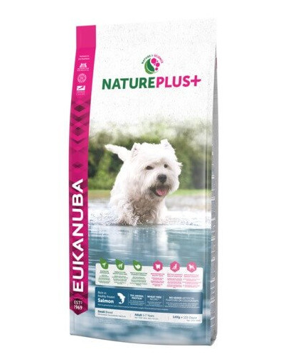 EUKANUBA Nature Plus+ Adult Small Breed Rich in freshly frozen Salmon 10 kg